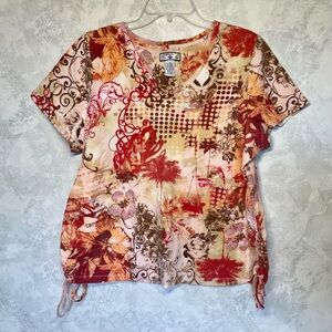 Caribbean Joe ruched sides tshirt